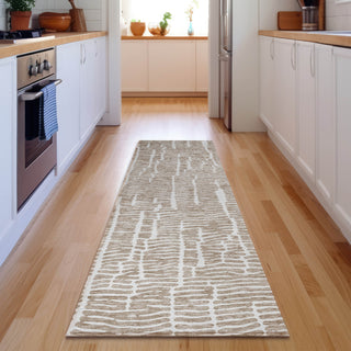 Piper Looms Mayfield Lines AMF830 Brown Machine Washable Area Rug Runner Lifestyle Image Feature