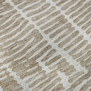 Piper Looms Mayfield Lines AMF830 Brown Machine Washable Area Rug Swatch Image