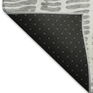 Piper Looms Mayfield Lines AMF830 Gray Machine Washable Area Rug Backing Image