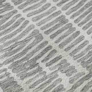 Piper Looms Mayfield Lines AMF830 Gray Machine Washable Area Rug Swatch Image