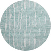 Piper Looms Mayfield Lines AMF830 Teal Machine Washable Area Rug Round Main Image