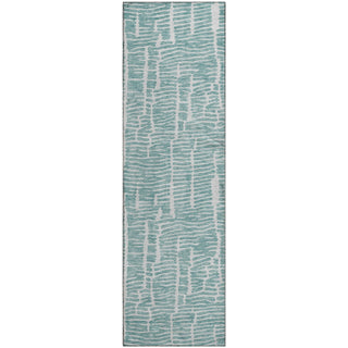 Piper Looms Mayfield Lines AMF830 Teal Machine Washable Area Rug Runner Main Image