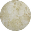Piper Looms Mayfield Floral AMF832 Beige Machine Washable Area Rug Round Main Image
