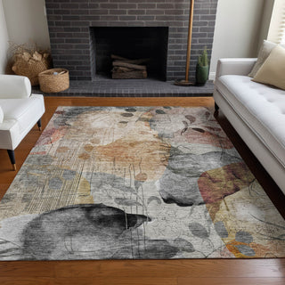 Piper Looms Mayfield Floral AMF832 Terracotta Machine Washable Area Rug Lifestyle Image Feature
