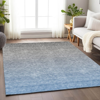 Piper Looms Mayfield Ombre AMF833 Blue Machine Washable Area Rug Lifestyle Image Feature