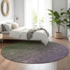 Piper Looms Mayfield Ombre AMF833 Purple Machine Washable Area Rug Round Lifestyle Image Feature