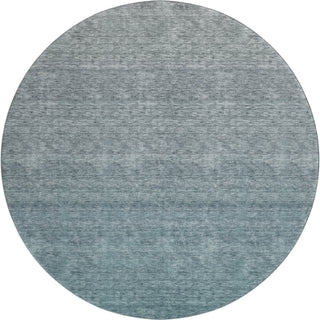 Piper Looms Mayfield Ombre AMF833 Teal Machine Washable Area Rug Round Main Image