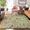 Piper Looms Mayfield Paisley AMF834 Aloe Machine Washable Area Rug Lifestyle Image Feature