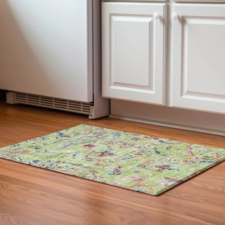 Piper Looms Mayfield Paisley AMF834 Aloe Machine Washable Area Rug Scatter Lifestyle Image Feature