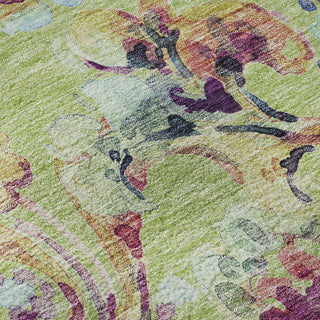 Piper Looms Mayfield Paisley AMF834 Aloe Machine Washable Area Rug Swatch Image