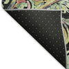 Piper Looms Mayfield Paisley AMF834 Black Machine Washable Area Rug Backing Image