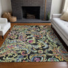 Piper Looms Mayfield Paisley AMF834 Black Machine Washable Area Rug Lifestyle Image Feature