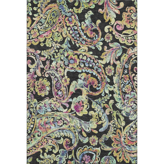 Piper Looms Mayfield Paisley AMF834 Black Machine Washable Area Rug main image