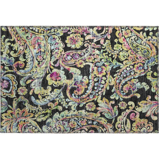 Piper Looms Mayfield Paisley AMF834 Black Machine Washable Area Rug Scatter Main Image