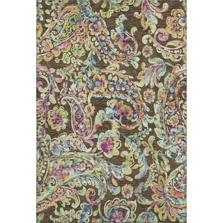 Piper Looms Mayfield Paisley AMF834 Chocolate Machine Washable Area Rug main image