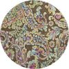 Piper Looms Mayfield Paisley AMF834 Chocolate Machine Washable Area Rug Round Main Image