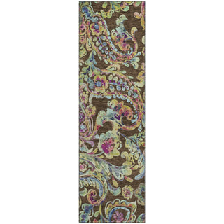 Piper Looms Mayfield Paisley AMF834 Chocolate Machine Washable Area Rug Runner Main Image