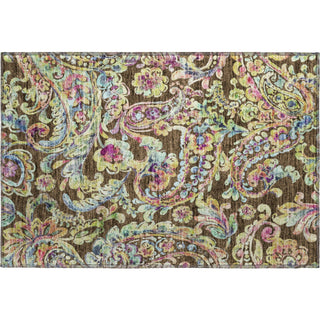 Piper Looms Mayfield Paisley AMF834 Chocolate Machine Washable Area Rug Scatter Main Image