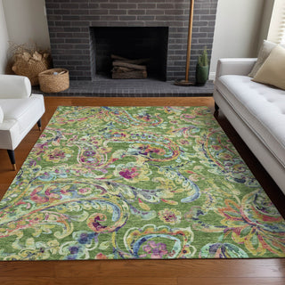 Piper Looms Mayfield Paisley AMF834 Fern Machine Washable Area Rug Lifestyle Image Feature