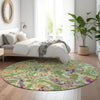 Piper Looms Mayfield Paisley AMF834 Fern Machine Washable Area Rug Round Lifestyle Image Feature