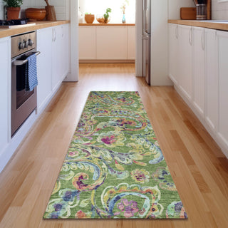 Piper Looms Mayfield Paisley AMF834 Fern Machine Washable Area Rug Runner Lifestyle Image Feature
