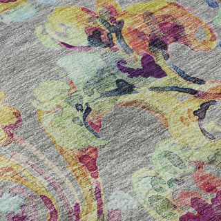 Piper Looms Mayfield Paisley AMF834 Gray Machine Washable Area Rug Swatch Image