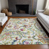 Piper Looms Mayfield Paisley AMF834 Ivory Machine Washable Area Rug Lifestyle Image Feature