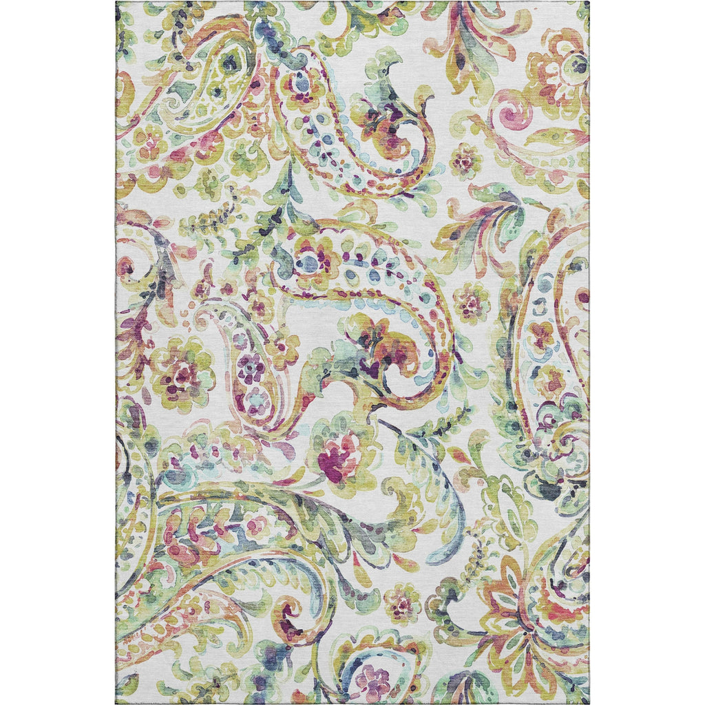 Piper Looms Mayfield Paisley AMF834 Ivory Machine Washable Area Rug main image