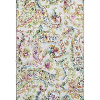 Piper Looms Mayfield Paisley AMF834 Ivory Machine Washable Area Rug main image