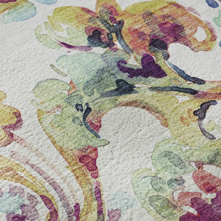 Piper Looms Mayfield Paisley AMF834 Ivory Machine Washable Area Rug Swatch Image