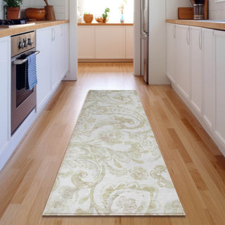 Piper Looms Mayfield Paisley AMF835 Beige Machine Washable Area Rug Runner Lifestyle Image Feature
