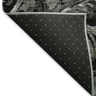 Piper Looms Mayfield Paisley AMF835 Black Machine Washable Area Rug Backing Image
