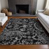 Piper Looms Mayfield Paisley AMF835 Black Machine Washable Area Rug Lifestyle Image Feature