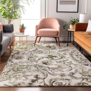 Piper Looms Mayfield Paisley AMF835 Brown Machine Washable Area Rug Lifestyle Image Feature