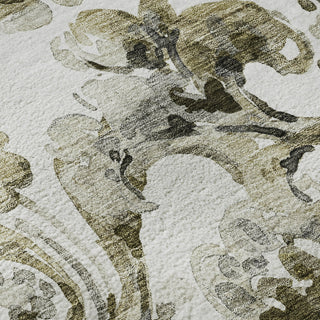 Piper Looms Mayfield Paisley AMF835 Brown Machine Washable Area Rug Swatch Image