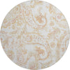 Piper Looms Mayfield Paisley AMF835 Coral Machine Washable Area Rug Round Main Image