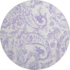 Piper Looms Mayfield Paisley AMF835 Lavender Machine Washable Area Rug Round Main Image