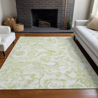 Piper Looms Mayfield Paisley AMF835 Sage Machine Washable Area Rug Lifestyle Image Feature