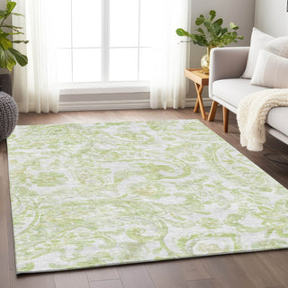 Piper Looms Mayfield Paisley AMF835 Sage Machine Washable Area Rug Lifestyle Image Feature