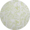 Piper Looms Mayfield Paisley AMF835 Sage Machine Washable Area Rug Round Main Image