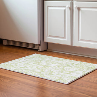 Piper Looms Mayfield Paisley AMF835 Sage Machine Washable Area Rug Scatter Lifestyle Image Feature