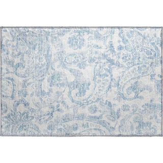 Piper Looms Mayfield Paisley AMF835 Sky Machine Washable Area Rug Scatter Main Image