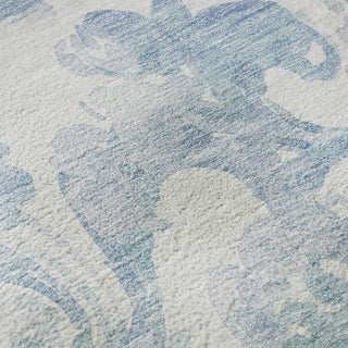 Piper Looms Mayfield Paisley AMF835 Sky Machine Washable Area Rug Swatch Image