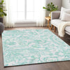 Piper Looms Mayfield Paisley AMF835 Turquoise Machine Washable Area Rug Lifestyle Image Feature