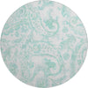 Piper Looms Mayfield Paisley AMF835 Turquoise Machine Washable Area Rug Round Main Image