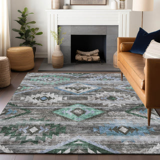 Piper Looms Mayfield Southwest AMF836 Brown Machine Washable Area Rug Lifestyle Image Feature