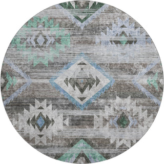 Piper Looms Mayfield Southwest AMF836 Brown Machine Washable Area Rug Round Main Image