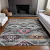 Piper Looms Mayfield Southwest AMF836 Gray Machine Washable Area Rug Lifestyle Image Feature