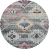 Piper Looms Mayfield Southwest AMF836 Gray Machine Washable Area Rug Round Main Image
