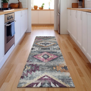 Piper Looms Mayfield Southwest AMF836 Gray Machine Washable Area Rug Runner Lifestyle Image Feature